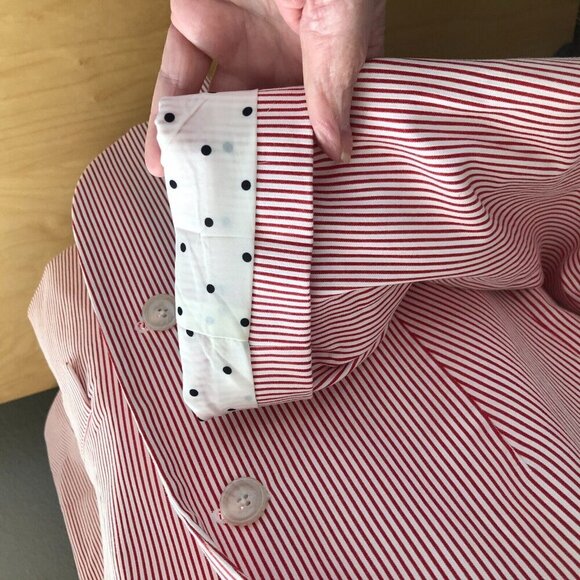 Talbots Corsage Striped Cotton Blazer - Office Siren Corp Core - Picture 9 of 11